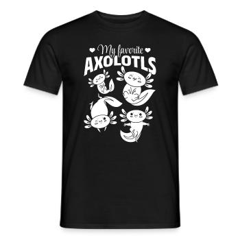 Axolotls mignons - Mes Axolotls préférés - Axolotls - T-shirt homme - noir - Devant - AI Model Male 178 light (178cm)