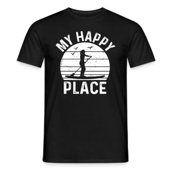 Stand Up Paddle Board Sports nautiques SUP Fille My Hap - T-shirt homme - noir - Devant - AI Model Male 178 light (178cm)