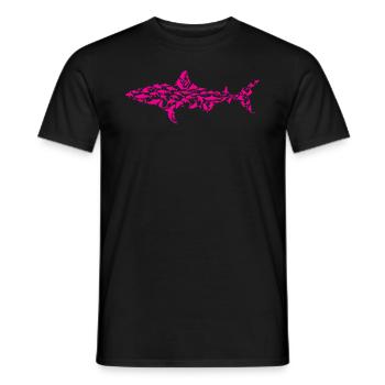 Great White Shark I Sharks Silhouette Shark Fish W - Männer T-Shirt - Schwarz - Vorne - AI Model Male 178 light (178cm)