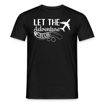 Voyage Love Avion Voyager - Laissez l’aventure - T-shirt homme - noir - Devant - AI Model Male 178 light (178cm)
