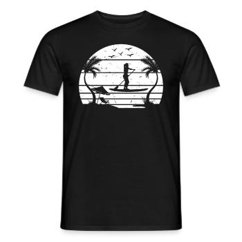 Stand Up Paddle Board - Water Sports SUP Girl - Männer T-Shirt - Schwarz - Vorne - AI Model Male 178 light (178cm)