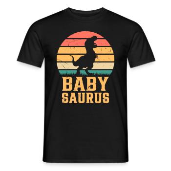 Baby Saurus Newborn Baby Dino Baby Dinosaur Babysa - Men's T-Shirt - black - Front - AI Model Male 178 light (178cm)