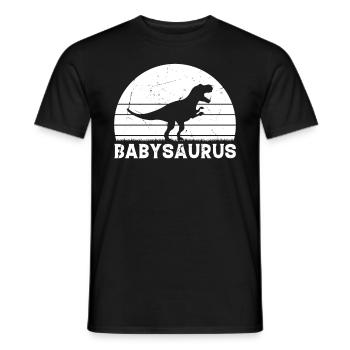 Baby Saurus Newborn Baby Dinosaur Baby Dino Babysa - Men's T-Shirt - black - Front - AI Model Male 178 light (178cm)