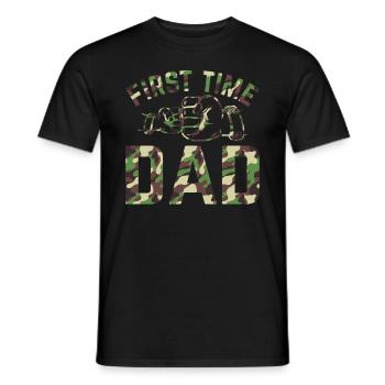 Première fois papa camouflage drapeau papa à être - Nouveau D - T-shirt homme - noir - Devant - AI Model Male 178 light (178cm)
