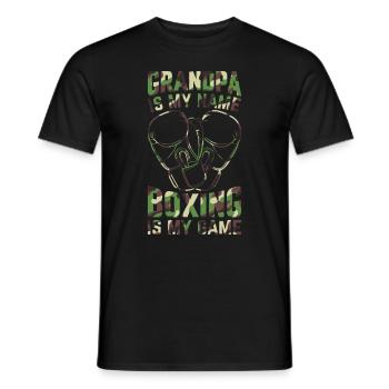 Boxe Grand-père est mon nom La boxe est mon jeu - Boxi - T-shirt homme - noir - Devant - AI Model Male 178 light (178cm)