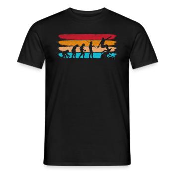Surfing Evolution Surfer Water Surfer - Männer T-Shirt - Schwarz - Vorne - AI Model Male 178 light (178cm)