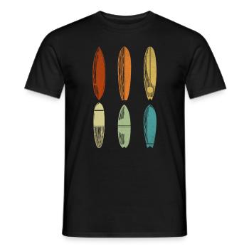 Surfing Surfboards - Water Surfer Surfboard - Men's T-Shirt - black - Front - AI Model Male 178 light (178cm)