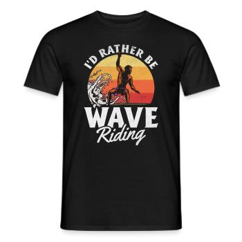 Surfeur - Je préfère surfer sur les vagues - Surfeur de vagues - T-shirt homme - noir - Devant - AI Model Male 178 light (178cm)
