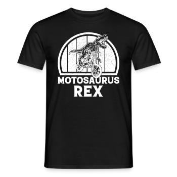 Dirt Bike MotoSaurus Dirtbike Dino Motocross Dinos - Men's T-Shirt - black - Front - AI Model Male 178 light (178cm)