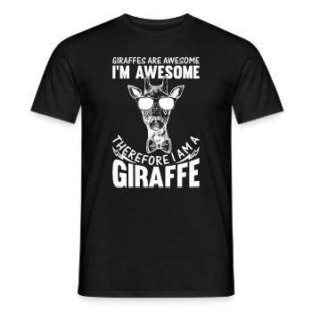 Les girafes sont géniales, je suis géniale, donc je suis un - T-shirt homme - noir - Devant - AI Model Male 178 light (178cm)