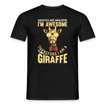 Les girafes sont géniales, je suis géniale, donc je suis un - T-shirt homme - noir - Devant - AI Model Male 178 light (178cm)