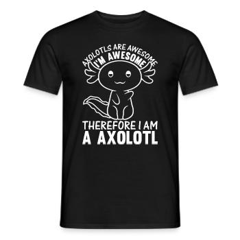 Les axolotls sont géniaux je suis génial donc je suis un - T-shirt homme - noir - Devant - AI Model Male 178 light (178cm)