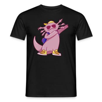 Axolotl Danse Drôle Dabbing Axolotl - T-shirt homme - noir - Devant - AI Model Male 178 light (178cm)