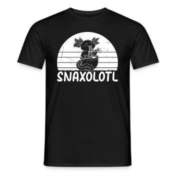 Axolotl Snaxolotl - Funny Axolotl - Männer T-Shirt - Schwarz - Vorne - AI Model Male 178 light (178cm)