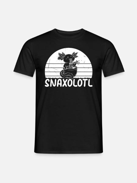 Axolotl Snaxolotl - Funny Axolotl - Mænd T-shirt - sort