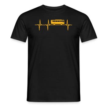 Schoolbus Bus Driver Heartbeat School Bus - Männer T-Shirt - Schwarz - Vorne - AI Model Male 178 light (178cm)
