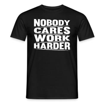 Workout Motivation Gym Fitness - Personne ne se soucie du travail - T-shirt homme - noir - Devant - AI Model Male 178 light (178cm)