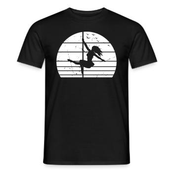 Pole Dance Silhouette Pole Dancing I Pole Dance Gi - Men's T-Shirt - black - Front - AI Model Male 178 light (178cm)