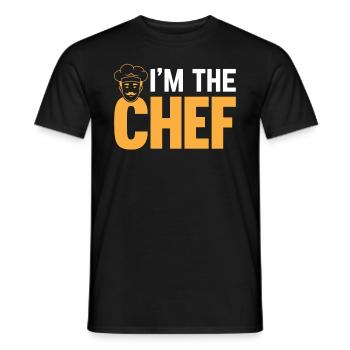 Drôle de chef cuisinier - Je suis le chef - T-shirt homme - noir - Devant - AI Model Male 178 light (178cm)