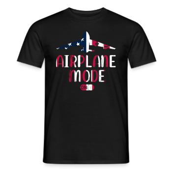 Airport Pilot Passenger Plane - Airplane Mode On - Männer T-Shirt - Schwarz - Vorne - AI Model Male 178 light (178cm)