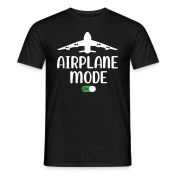 Airplane Mode On - Passenger Plane Airport Pilot - Männer T-Shirt - Schwarz - Vorne - AI Model Male 178 light (178cm)