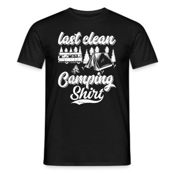 Last Clean Camping Shirt Camping Camper Outdoor Ca - Männer T-Shirt - Schwarz - Vorne - AI Model Male 178 light (178cm)