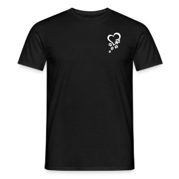 Dog Paw Heart Baby Dog Paws Heart - Dog Owner Dog - Men's T-Shirt - black - Front - AI Model Male 178 light (178cm)
