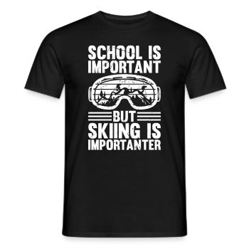 Skiing Kids Freestyle-Skiing School Kids - Männer T-Shirt - Schwarz - Vorne - AI Model Male 178 light (178cm)