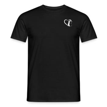 Mignon hérisson coeur - Animal hérissons coeurs bébé - T-shirt homme - noir - Devant - AI Model Male 178 light (178cm)