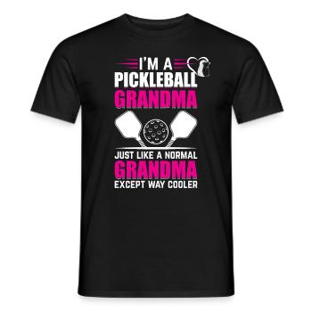 Playing Pickleball Grandma Pickleball Player - Men's T-Shirt - black - Front - AI Model Male 178 light (178cm)