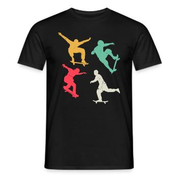 Skater Skatepark Skater Boys Skateboard Skateboard - Men's T-Shirt - black - Front - AI Model Male 178 light (178cm)