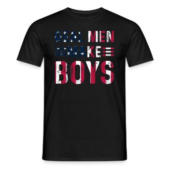 Boy Daddy - Real Men Make Boys Daddy To Be - Men's T-Shirt - black - Front - AI Model Male 178 light (178cm)