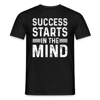 Success Starts In The Mind - Entrepreneur Motivati - Männer T-Shirt - Schwarz - Vorne - AI Model Male 178 light (178cm)