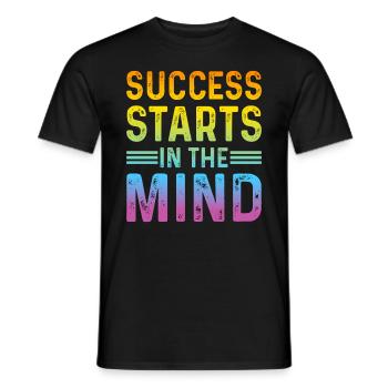 Success Starts In The Mind Motivational Entreprene - Männer T-Shirt - Schwarz - Vorne - AI Model Male 178 light (178cm)