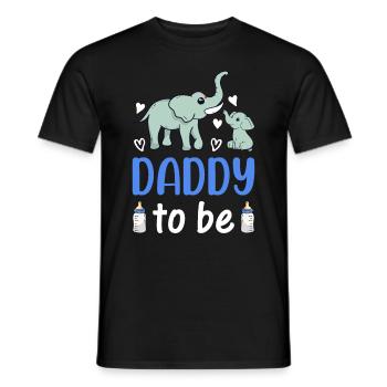 New Daddy Paternity New Dad - Elephant Daddy To Be - Männer T-Shirt - Schwarz - Vorne - AI Model Male 178 light (178cm)