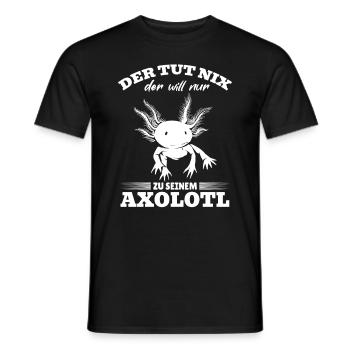 Schwanzlurch I Der Tut Nix Der Will Nur Zu Seinem - Männer T-Shirt - Schwarz - Vorne - AI Model Male 178 light (178cm)