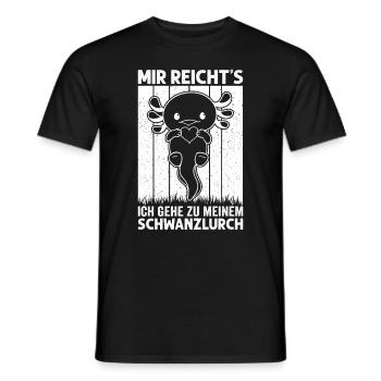 Mir Reicht's ich gehe zu meinem Schwanzlurch Axolo - Männer T-Shirt - Schwarz - Vorne - AI Model Male 178 light (178cm)