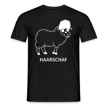 Lustiger Schafe Landwirt Bauer Haarschaf - Lustige - Männer T-Shirt - Schwarz - Vorne - AI Model Male 178 light (178cm)