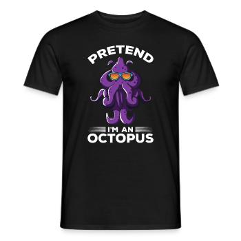 Prétendre que je suis une pieuvre - Céphalopode Drôle Kraken Oc - T-shirt homme - noir - Devant - AI Model Male 178 light (178cm)