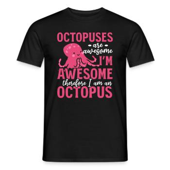 Octopuses Are Awesome I Am An Octopus - Kraken Oct - Men's T-Shirt - black - Front - AI Model Male 178 light (178cm)