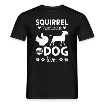 Squirrel Enthusiast and Dog Lover - Squirrel Lover - Men's T-Shirt - black - Front - AI Model Male 178 light (178cm)