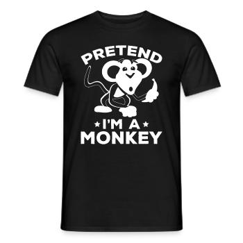 Orangutan Monkey Lover - Pretend I'm A Monkey - Männer T-Shirt - Schwarz - Vorne - AI Model Male 178 light (178cm)