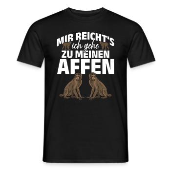 Mir Reicht's Ich Gehe Zu Meinen Affen - Orang-Utan - Männer T-Shirt - Schwarz - Vorne - AI Model Male 178 light (178cm)