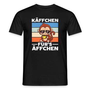 Orang-Utan Affe Lustiger Affe - Käffchen für's A - Männer T-Shirt - Schwarz - Vorne - AI Model Male 178 light (178cm)