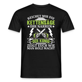 Holzfäller Holzknecht Forstwirtschaft Waldarbeite - Männer T-Shirt - Schwarz - Vorne - AI Model Male 178 light (178cm)