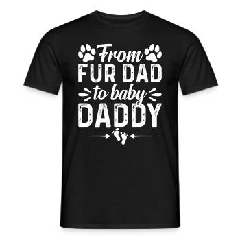 Pet Dog Daddy New Dad Dog Daddy To Be - From Fur D - Men's T-Shirt - black - Front - AI Model Male 178 light (178cm)