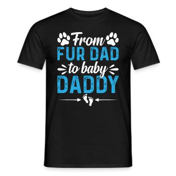 New Dad Dog Daddy To Be Pet Dog Daddy - From Fur D - Men's T-Shirt - black - Front - AI Model Male 178 light (178cm)