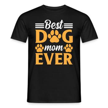 Best Dog Mom Ever - Cute Dog Lover Pet Dog Mom - Männer T-Shirt - Schwarz - Vorne - AI Model Male 178 light (178cm)