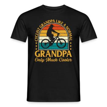 Mountainbike Cycling Grandpa Bicycle - Cyclist Gra - Männer T-Shirt - Schwarz - Vorne - AI Model Male 178 light (178cm)