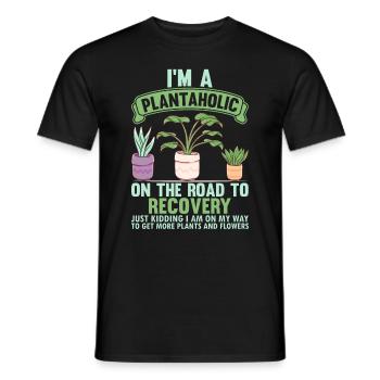 Je suis un accro du plantain - Jardin de plantes Drôle de jardinage P - T-shirt homme - noir - Devant - AI Model Male 178 light (178cm)